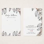 Foliage geometrische Schmuckkarte (Vorne & Hinten)