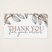 Foliage geometrischer Rahmen dank Discount-Karte (Vorderseite)