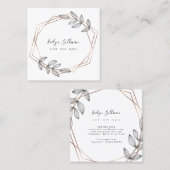 Foliage geometrischer Rahmen Visitenkarte (Vorne/Hinten)