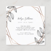 Foliage geometrischer Rahmen Visitenkarte (Rückseite)