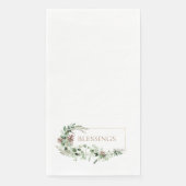Foliage & Gold Segen Urlaub Winter Elegante Serviette (Vorderseite)