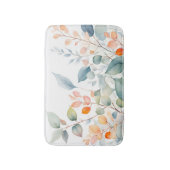 Foliage Green Blue Orange Leaves Badematte (Vorderseite Vertikal)