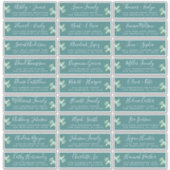 Foliage Green Wedding Guest Address Labels (Vorderseite)