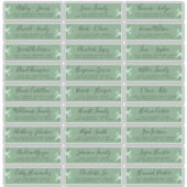 Foliage Green Wedding Guest Address Labels (Vorderseite)