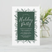 Foliage | Grün | Feiertag einladen Feiertagskarte (Stehend Vorderseite)