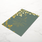 Foliage Hand gezogene Grenze Hochzeitpresse Folieneinladung (Gedreht)