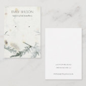 Foliage Handgefertigte Papiertextur mit Fußleiste  Visitenkarte (Vorne/Hinten)