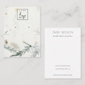 Foliage Handgefertigte Papiertextur mit Fußleiste Visitenkarte (Vorne/Hinten)