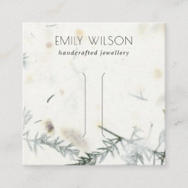 Foliage Handgemachte Papiertextur Haarschnitt Disp Quadratische Visitenkarte