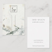 Foliage Handgemachte Papiertextur Haarschnitt Disp Visitenkarte (Vorne/Hinten)