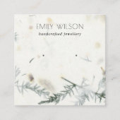 Foliage-Handgemachte Textur Ofendarstellung Quadratische Visitenkarte (Vorderseite)