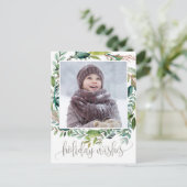 Foliage Holiday wünscht Weihnachten Foto Postkarte (Stehend Vorderseite)