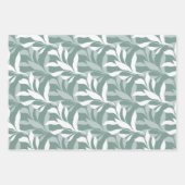 Foliage in Grace Layered Organic Silhouettes Sage Geschenkpapier Set (Vorderseite 3)