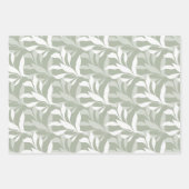 Foliage in Grace Layered Organic Silhouettes Sage Geschenkpapier Set (Vorderseite 2)