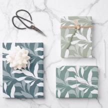 Foliage in Grace Layered Organic Silhouettes Sage