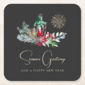 Foliage Lantern Modernes Minimalistisches Party Rechteckiger Pappuntersetzer (Vorderseite)