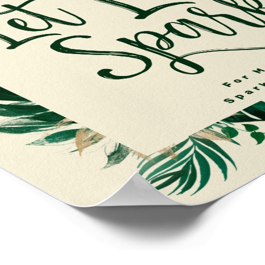 Foliage Lass Liebe Sparkle Neu versendetes Absende Poster (Ecke)