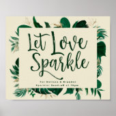 Foliage Lass Liebe Sparkle Neu versendetes Absende Poster (Vorne)