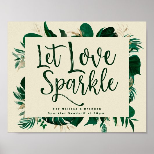 Foliage Lass Liebe Sparkle Neu versendetes Absende Poster (Vorne)