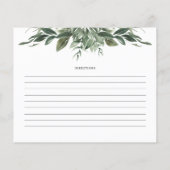 Foliage Leaf Name Rezeptkarte (Rückseite)