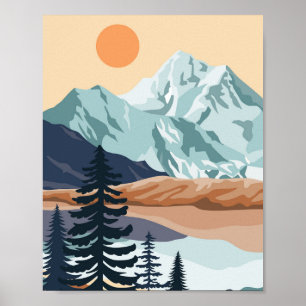 Foliage Line Art zeichnend Poster