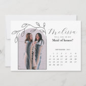 Foliage Modern Arch Bridesmaid Vorschlagskarte Einladung (Vorderseite)