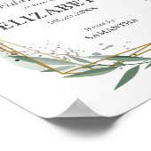 Foliage Modernes geometrisches Brautparty Poster (Ecke)