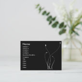 Foliage Mono | Visitenkarte (Stehend Vorderseite)