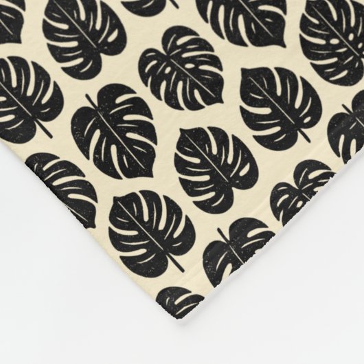 Foliage Monstera Fleece Blanket (Ecke)