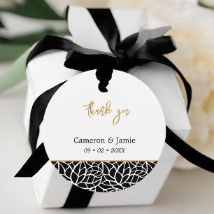 Foliage Muster Hochzeit Danke Ihnen für Tags Geschenkanhänger