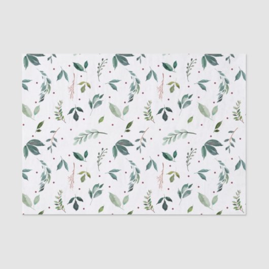 Foliage Muster Weihnachten Seidenpapier (Vorderseite)