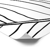 Foliage-nahtlose Blätter, lange Strichfarben Poster (Ecke)