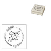 Foliage-Pinselschrift Save the Date Gummistempel (Stempel)