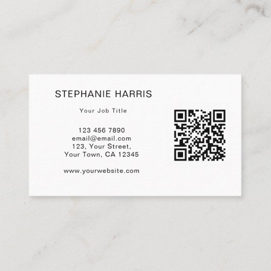 Foliage QR Code Visitenkarte (Rückseite)