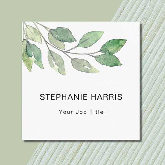 Foliage Quadratische Visitenkarte