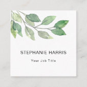 Foliage Quadratische Visitenkarte (Vorderseite)