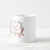 Foliage-Rahmen-Monogramm Kaffeetasse (Vorderseite Links)