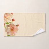Foliage-Rose-Bug auf Peach-Hintergrund Badhandtuch Set (Handtuch)