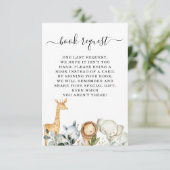 Foliage Safari Babydusche Buchanfrage Einladung (Stehend Vorderseite)