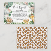 Foliage Safari Babydusche Buchanfrage Visitenkarte (Vorne/Hinten)