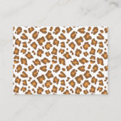 Foliage Safari Babydusche Windelwindeln Visitenkarte (Rückseite)