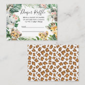 Foliage Safari Babydusche Windelwindeln Visitenkarte (Vorne/Hinten)