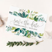 Foliage Save the Date Ankündigungspostkarte