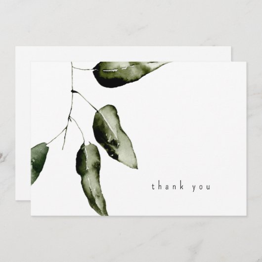 Foliage Simple Beerdigung Danke (Vorne/Hinten)