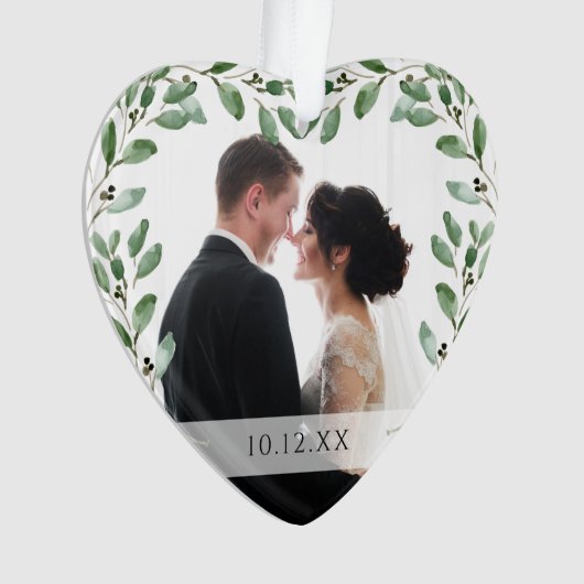 Foliage | Sonderdatum und zwei Fotos Ornament (Vorderseite)