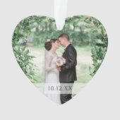 Foliage | Sonderdatum und zwei Fotos Ornament (Rückseite)