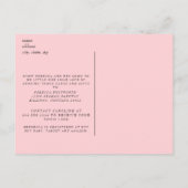 Foliage Ultrasound Foto Girl Baby Dusche per Mail Einladungspostkarte (Rückseite)