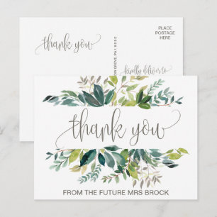 Foliage Vielen Dank Postkarte