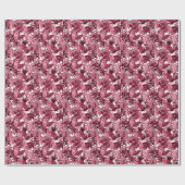 Foliage Wasserfarbe Lila, florenlos. Geschenkpapier (Flach)