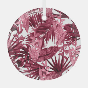 Foliage Wasserfarbe Lila, florenlos. Ornament Aus Glas